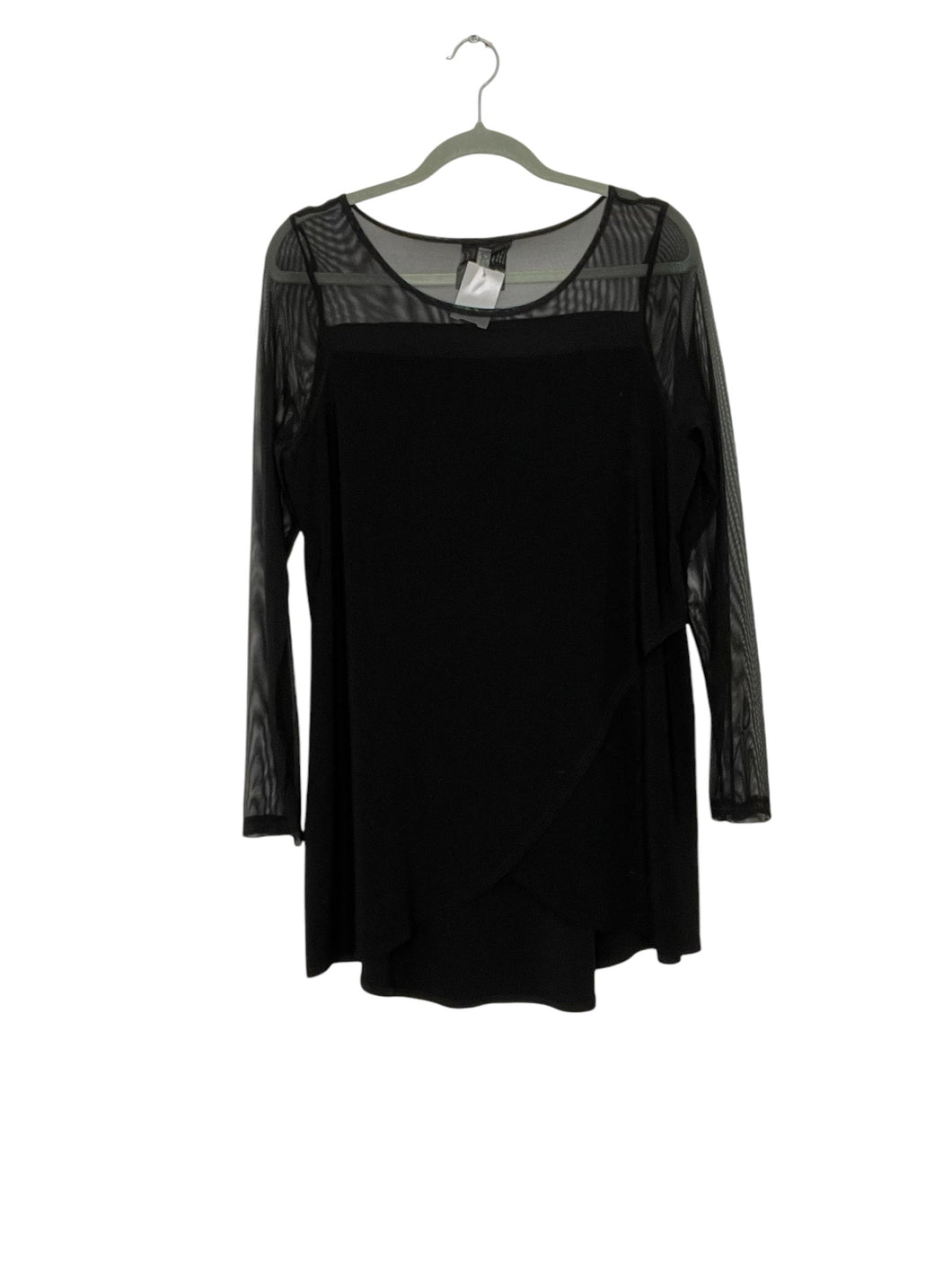 Sympli Size 12 Black Pre-Owned Top- Ladies