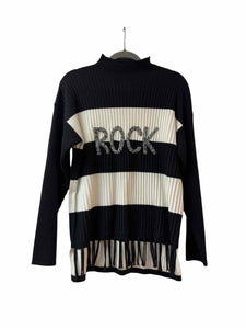 Size X- Small Blk/Wht Pre-Owned Sweater- Ladies