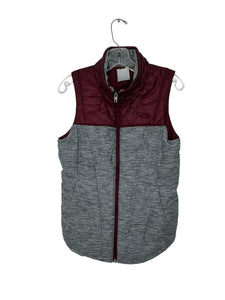 North Face Size Small Bur/Gry Pre-Owned Vest- Ladies