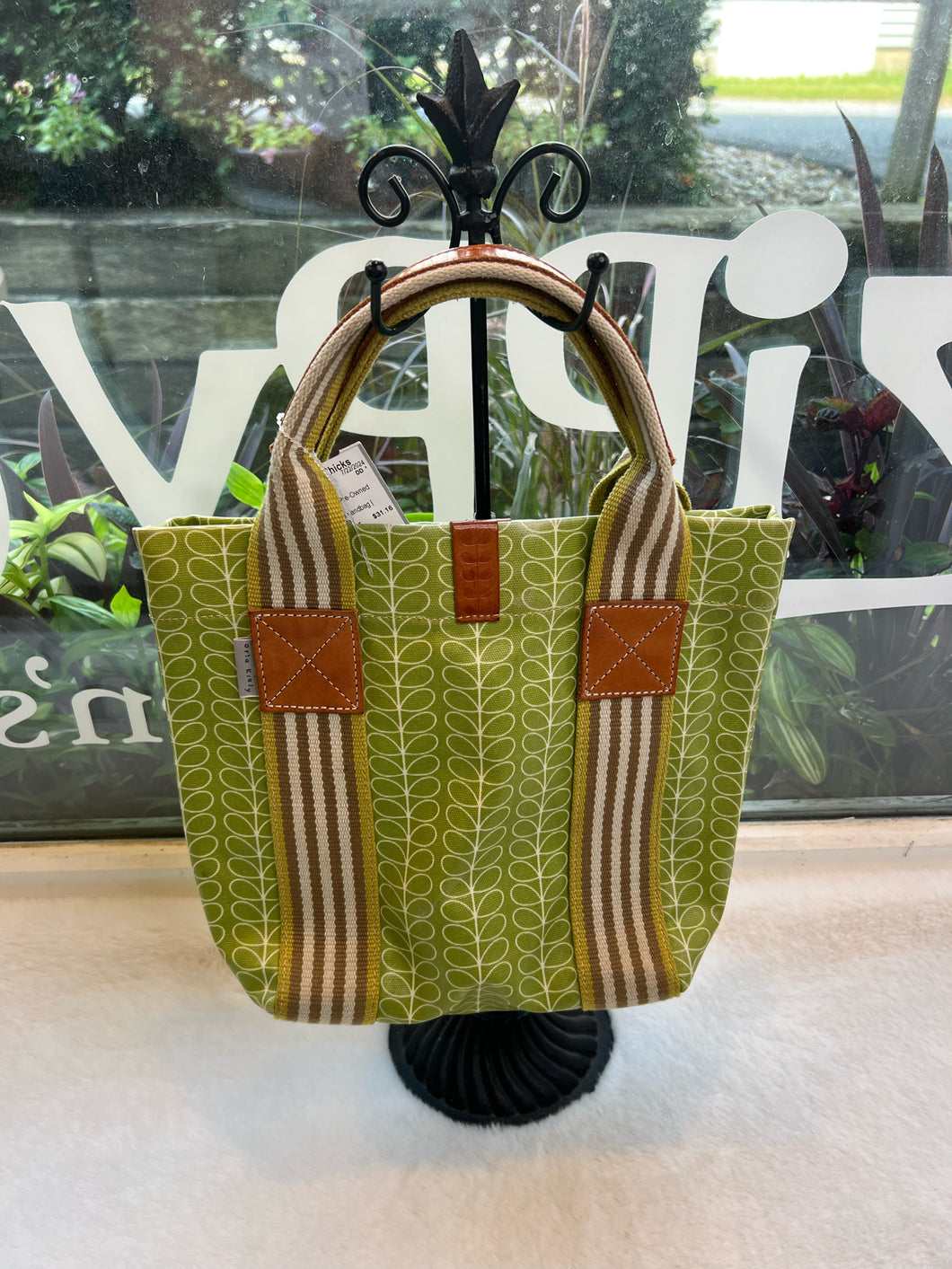 Orla Kiely Lime Green Pre-Owned Purse- Ladies