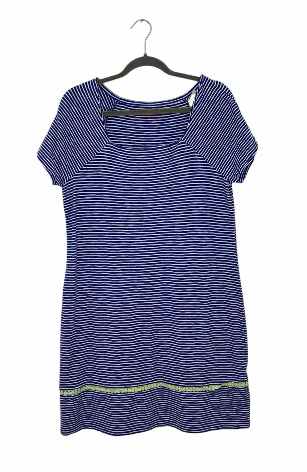 Vineyard Vines Size Large Blue Stripe Pre-Owned Dress- Ladies