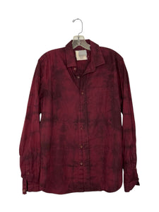 No Brand Label Size Large Burgundy Pre-Owned Shirt- Ladies