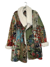 Load image into Gallery viewer, Johnny Was Size X-Large Green Print Pre-Owned Coat- Ladies
