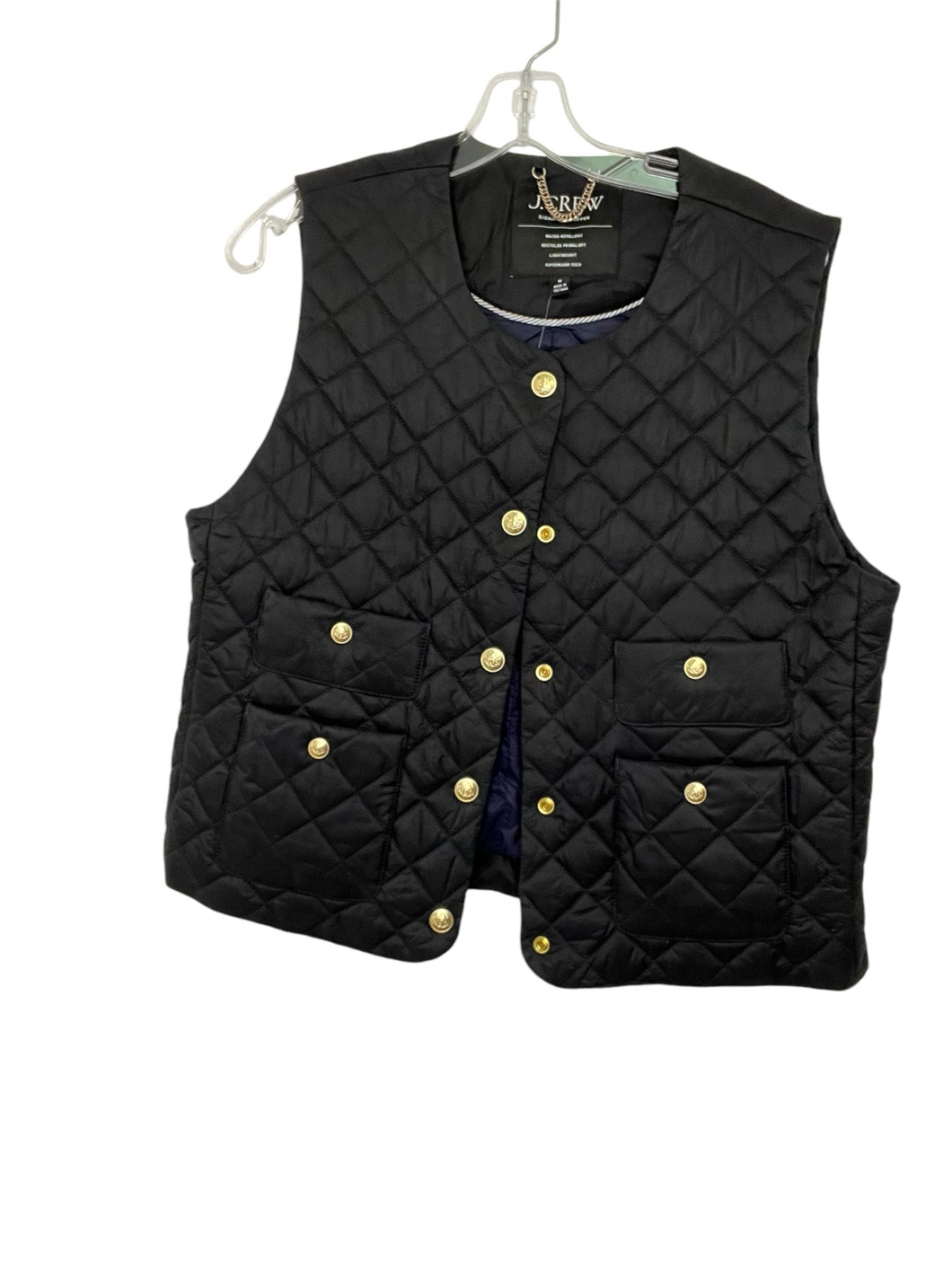 J Crew Size Medium Black Pre-Owned Vest- Ladies