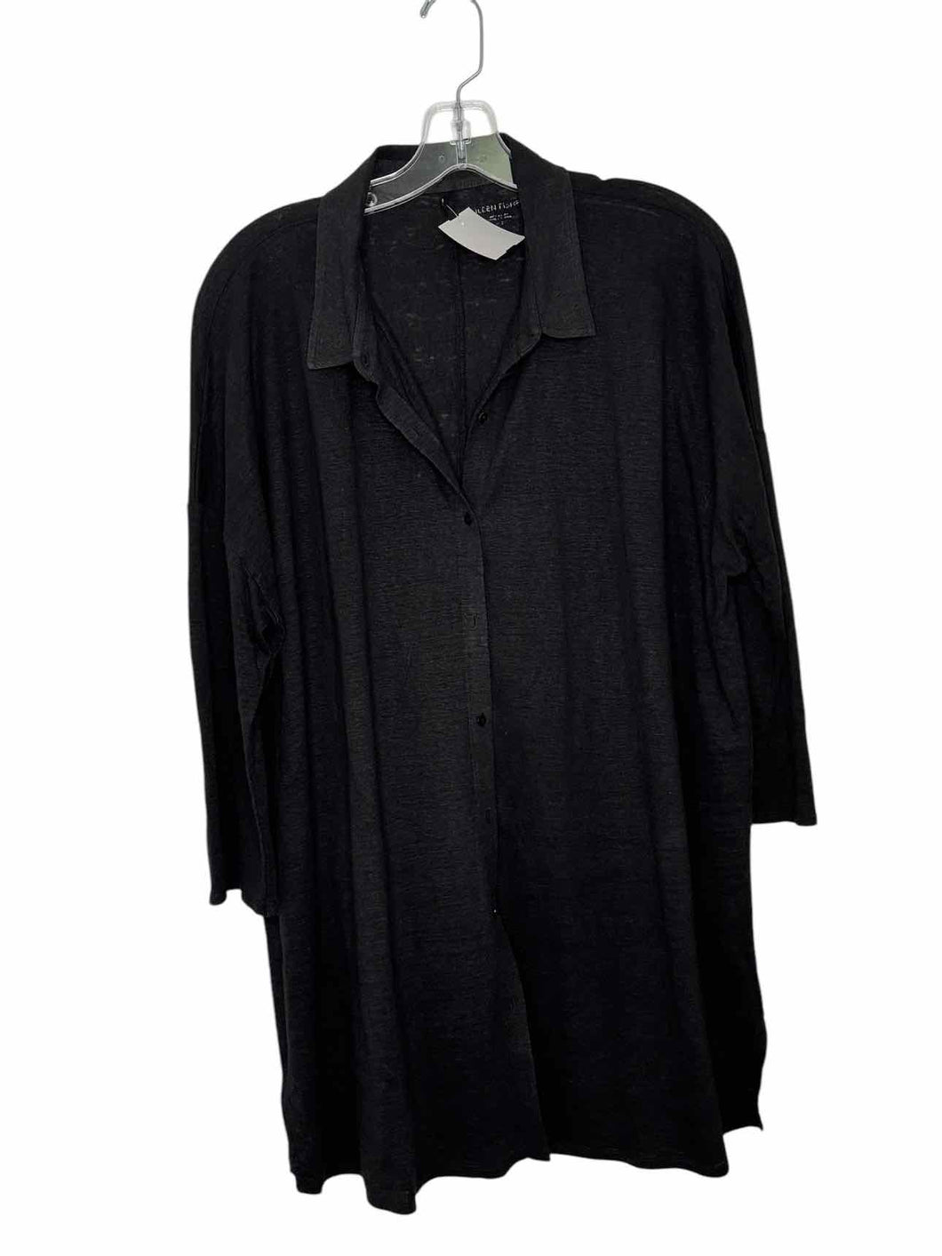 Eileen Fisher Size L/XL Black Pre-Owned Shirt- Ladies