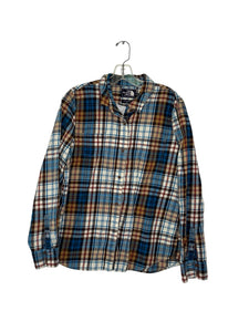 North Face Size X-Large Blue Plaid Pre-Owned Shirt- Ladies