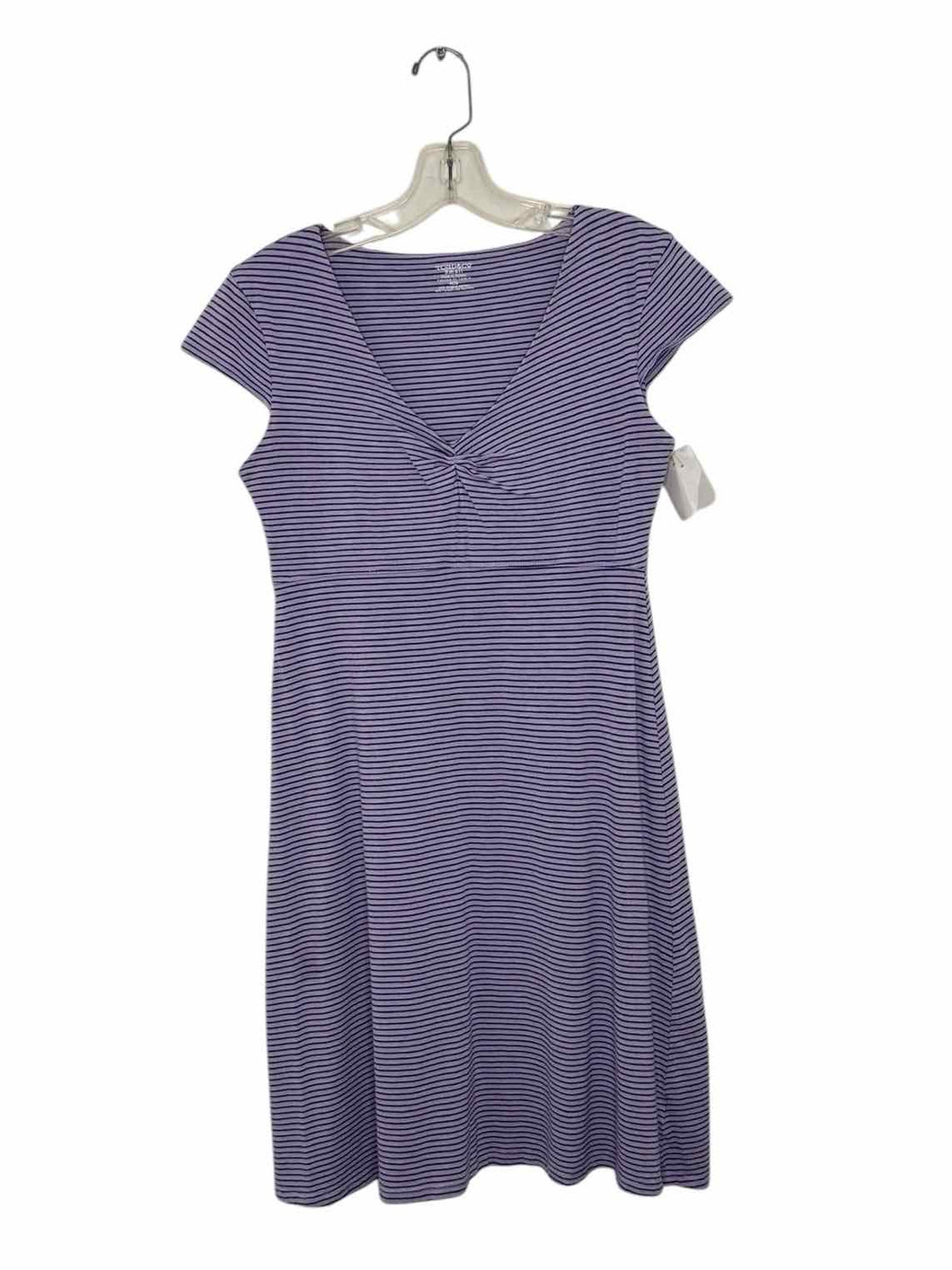 Toad & Co Size Small Purple Stripe Pre-Owned Dress- Ladies