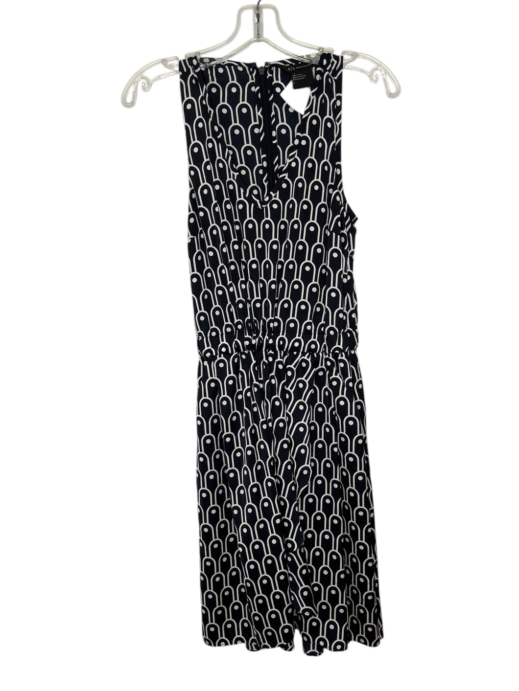 Armani Exchange Size 0 Black Print Pre-Owned Dress- Ladies