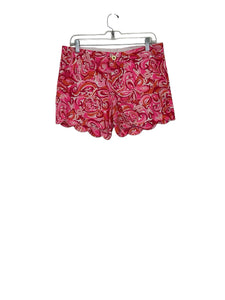 Lilly Pulitzer Size 6 Pink Floral Pre-Owned Shorts- Ladies