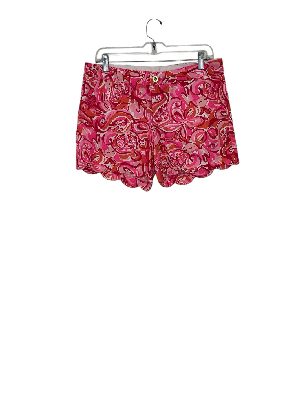 Lilly Pulitzer Size 6 Pink Floral Pre-Owned Shorts- Ladies