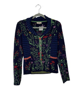 Load image into Gallery viewer, IVKO Size 8 Navy Floral Pre-Owned Sweater- Ladies
