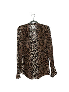 Joie Size Medium Animal Print Pre-Owned Shirt- Ladies