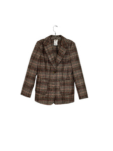 St. John's Bay Size Small Tan Plaid Pre-Owned Blazer/Indoor Jacket- Ladies