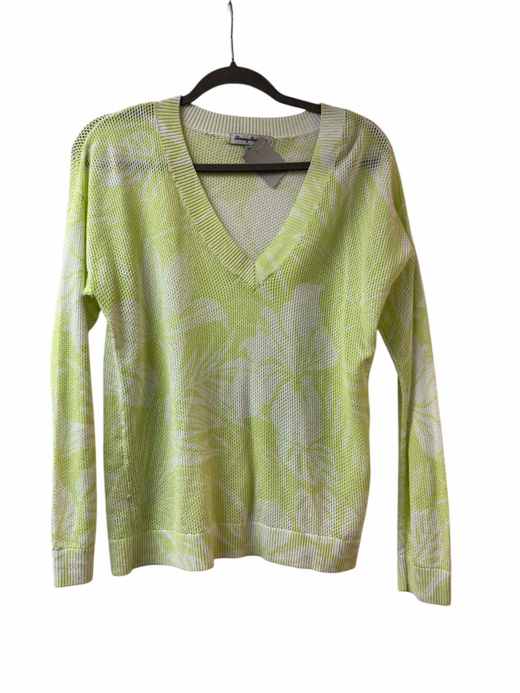 Tommy Bahama Size X- Small Lime Green Pre-Owned Sweater- Ladies