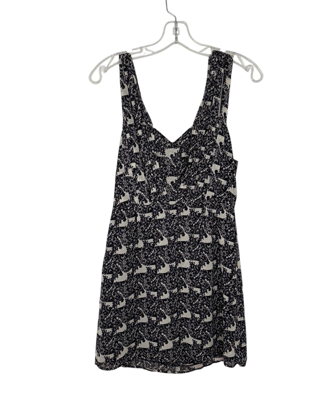 Size Medium Black Print Pre-Owned Dress- Ladies