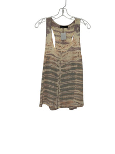 Size Medium Beige Print Pre-Owned Tank Top- Ladies