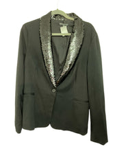 Load image into Gallery viewer, Adrianna Papell Size Large Black Pre-Owned Blazer/Indoor Jacket- Ladies
