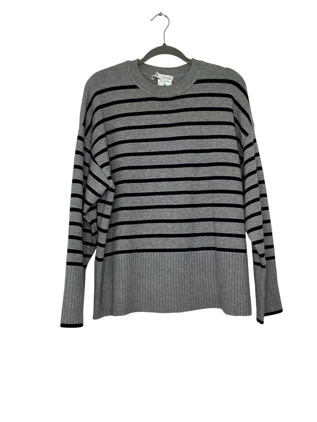 Zara Size Medium Grey Stripe Pre-Owned Sweater- Ladies