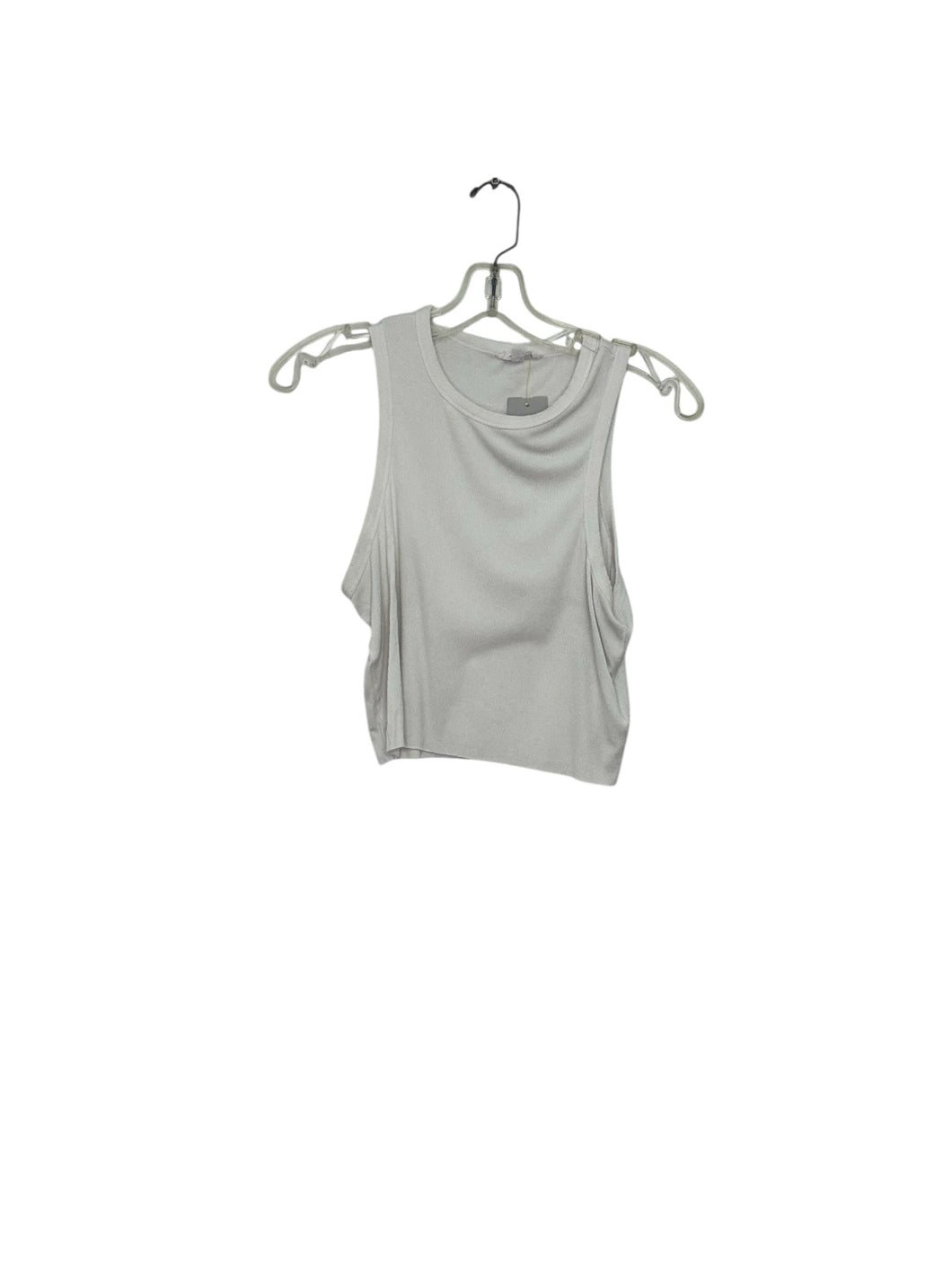 Steve Madden Size Large White Pre-Owned Tank Top- Ladies