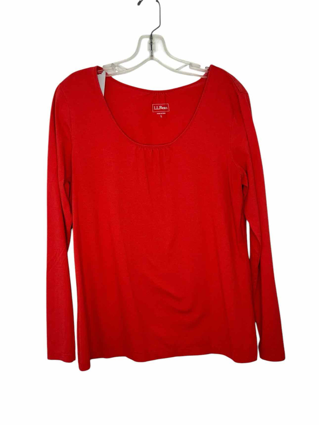 LL Bean Size Large Red Pre-Owned Top- Ladies