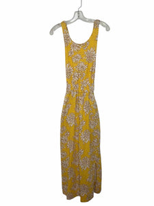 Size 6 Yellow Print Pre-Owned Dress- Ladies