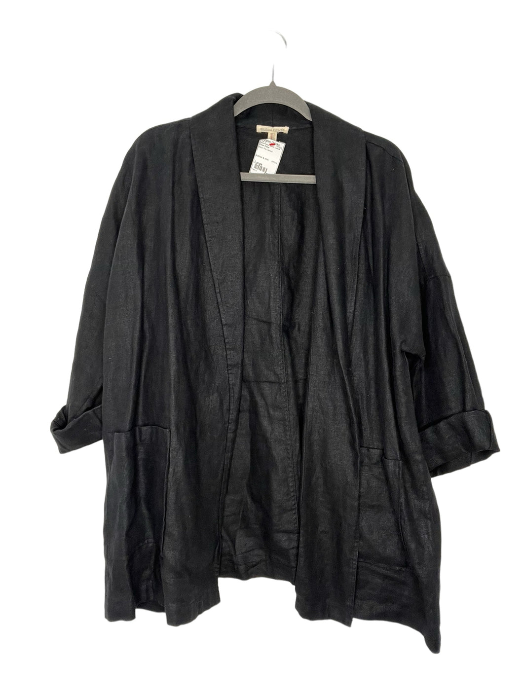 Eileen Fisher Size Large Black Blazer/Indoor Jacket- Ladies