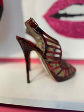 Load image into Gallery viewer, Jimmy Choo Size 39.5 Red Print Pre-Owned Shoes- Ladies
