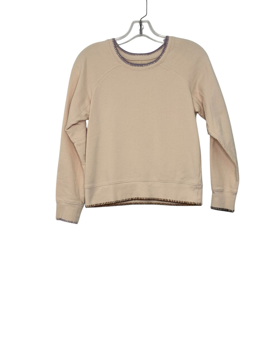 Madewell Size X- Small Cream Pre-Owned Sweatshirt- Ladies