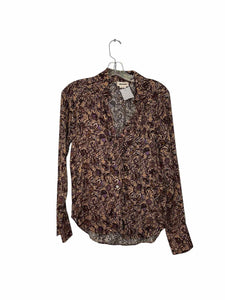 Zadig & Voltaire Size Small Tan Print Pre-Owned Shirt- Ladies