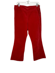 Free People Size Large Red Pre-Owned Pants- Ladies