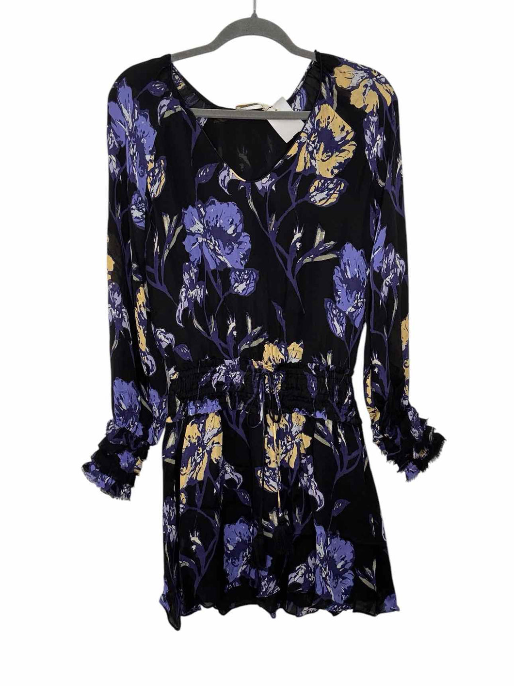 Ramy Brook Size X- Small Black Floral Pre-Owned Dress- Ladies