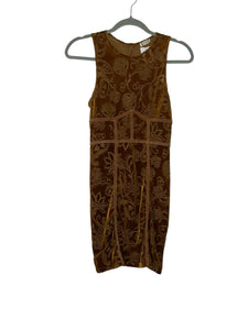 Free People Size X- Small Tan Pre-Owned Dress- Ladies