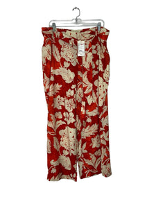 MNG Size X-Large Red Floral Pants- Ladies