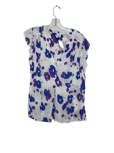 Cabi Size Large White Floral Pre-Owned Top- Ladies