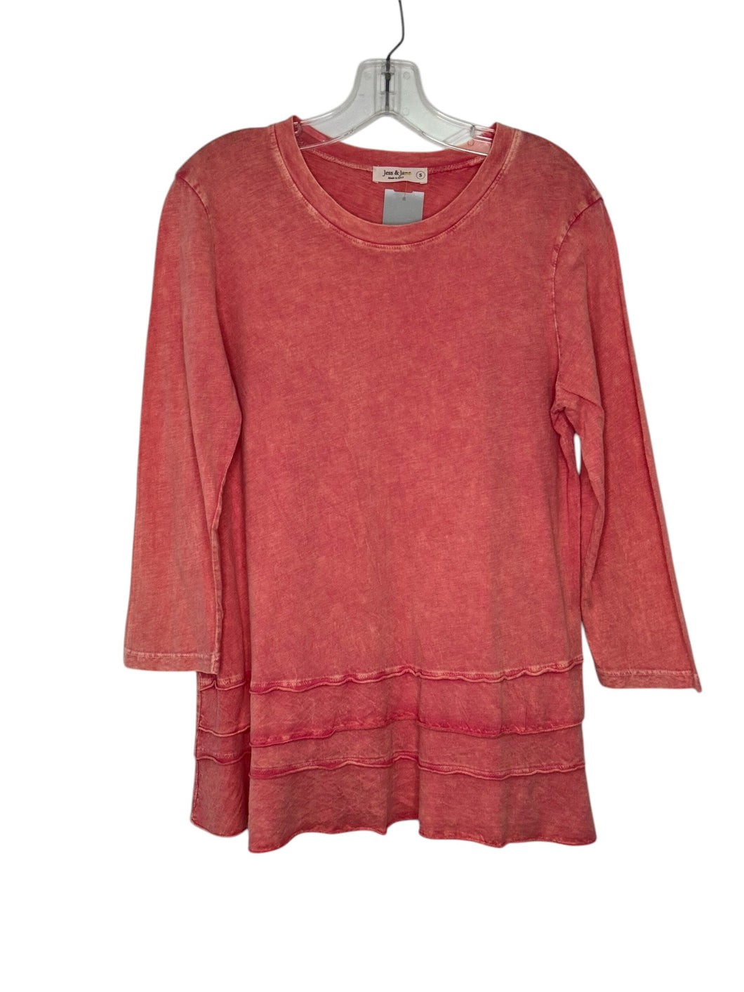 Jess & Jane Size Small Coral Pre-Owned Top- Ladies