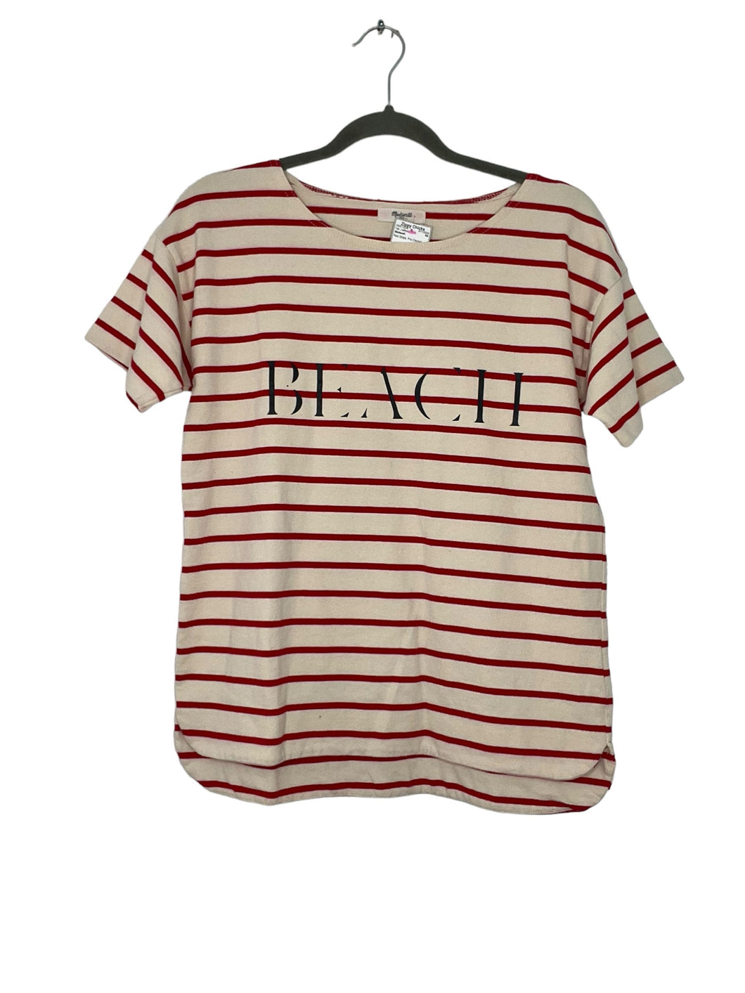 Madewell Size Small Red Stripe Top- Ladies