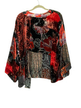 Load image into Gallery viewer, Chicos Size L/XL Red Print Pre-Owned Blazer/Indoor Jacket- Ladies
