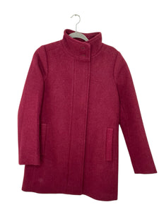 J Crew Size 2 Burgundy Pre-Owned Coat- Ladies