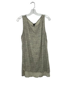 Eileen Fisher Size Large Beige Print Pre-Owned Tank Top- Ladies