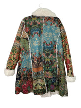 Load image into Gallery viewer, Johnny Was Size X-Large Green Print Pre-Owned Coat- Ladies
