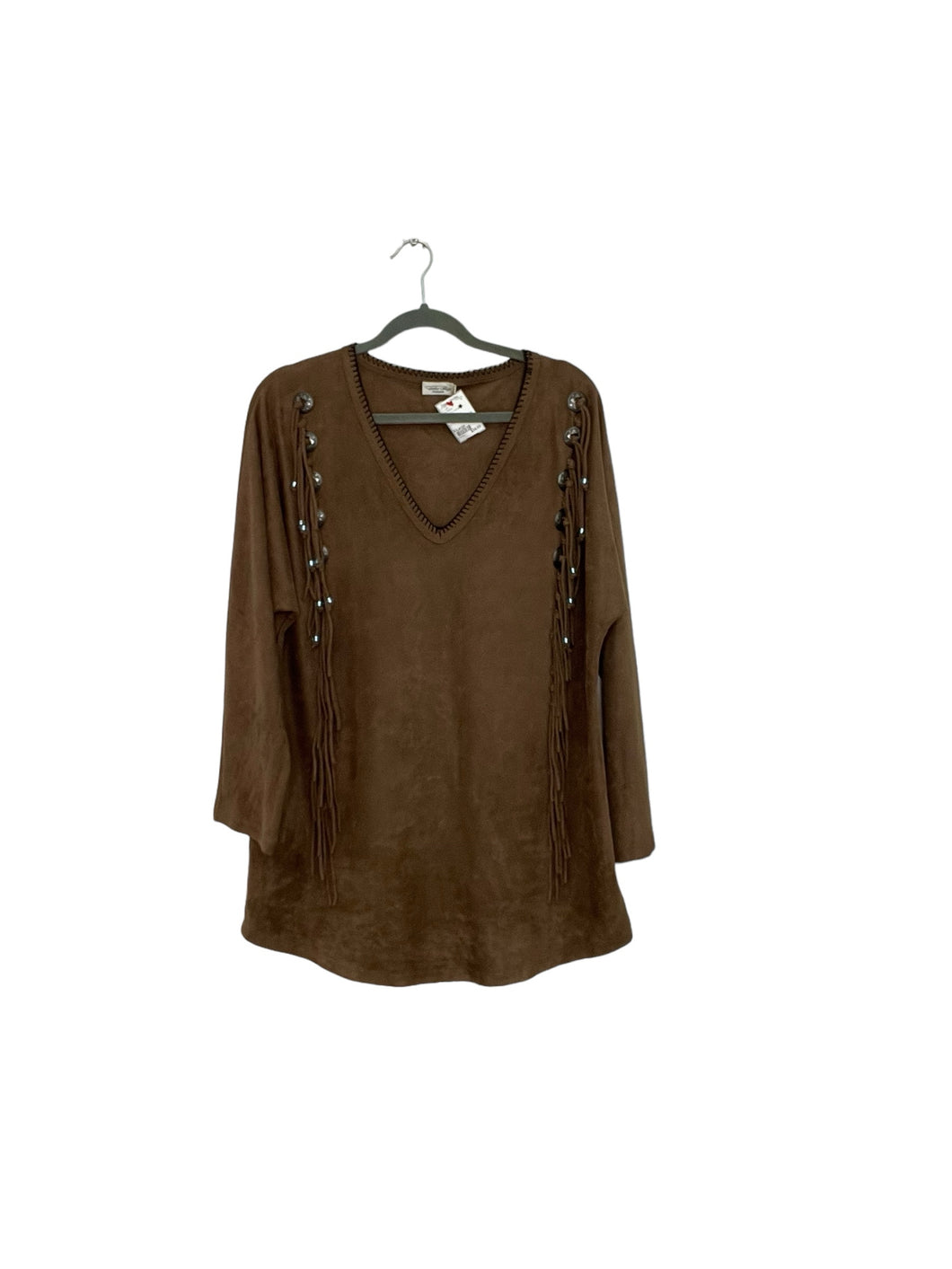 Tasha Polizzi Size X-Large Brown Top- Ladies