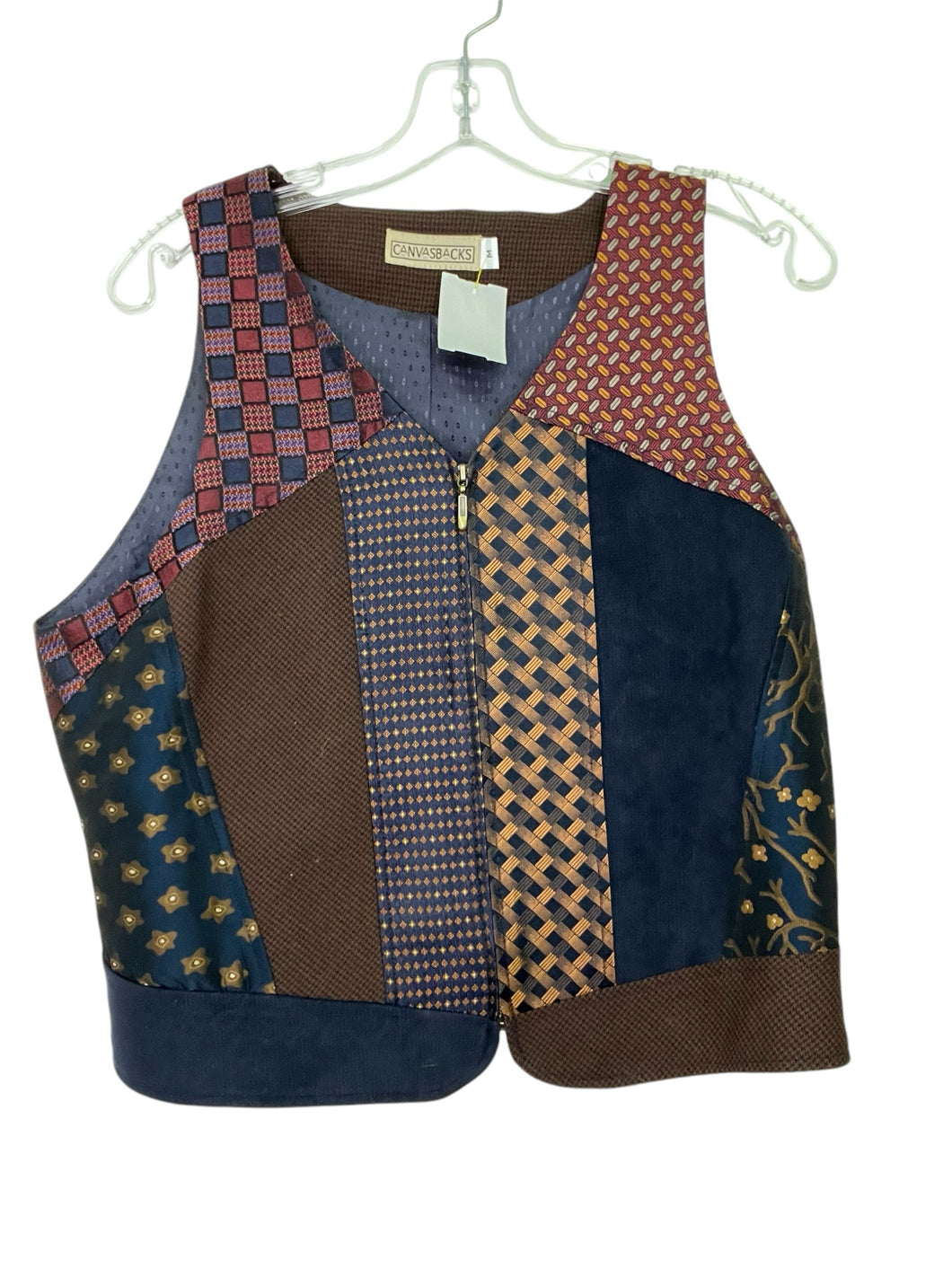 Size Medium Brown Print Pre-Owned Vest- Ladies