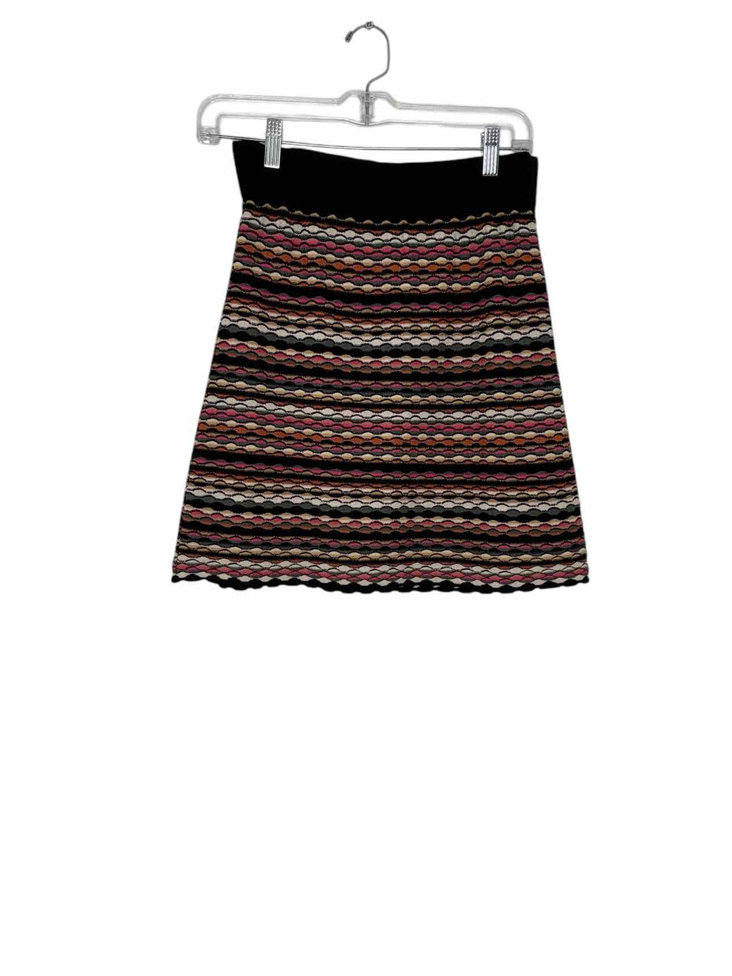 Missoni Size 6/8 Black Print Pre-Owned Skirt- Ladies