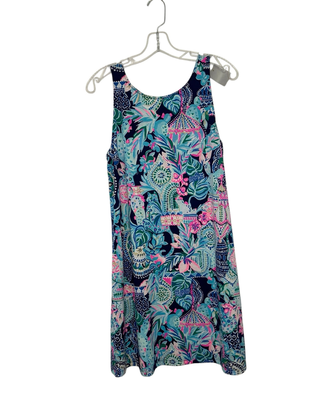 Lilly Pulitzer Size Medium Blue Print Pre-Owned Dress- Ladies