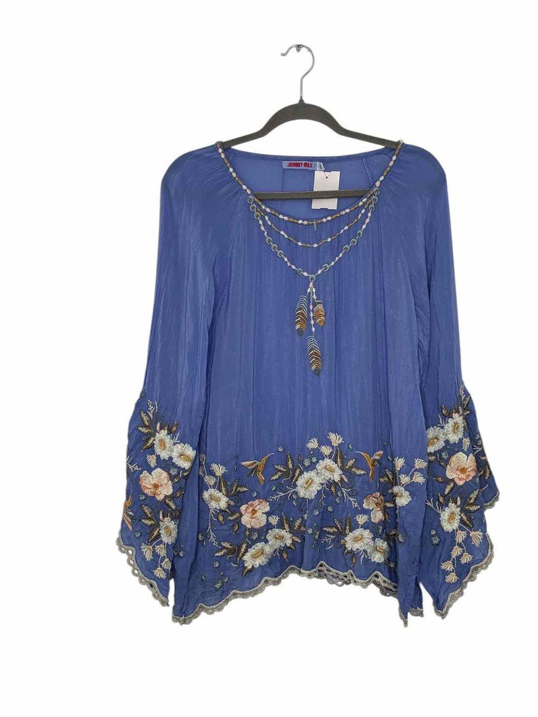 Johnny Was Size X- Small Blue Pre-Owned Top- Ladies