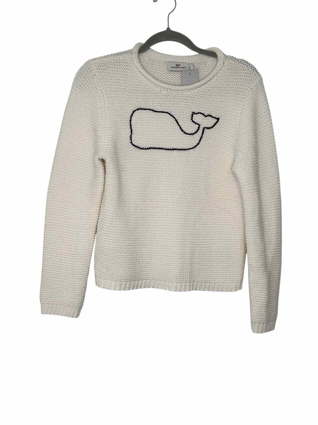 Vineyard Vines Size Medium Cream Pre-Owned Sweater- Ladies