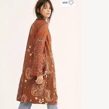 Load image into Gallery viewer, Free People Size X- Small Rust Print Blazer/Indoor Jacket- Ladies
