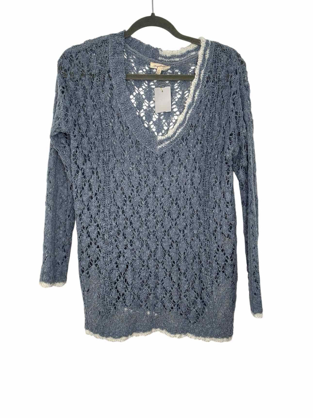 Mystree Size Medium Blue Pre-Owned Sweater- Ladies