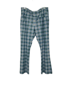 Size X-Large Green Plaid Pre-Owned Pants- Ladies