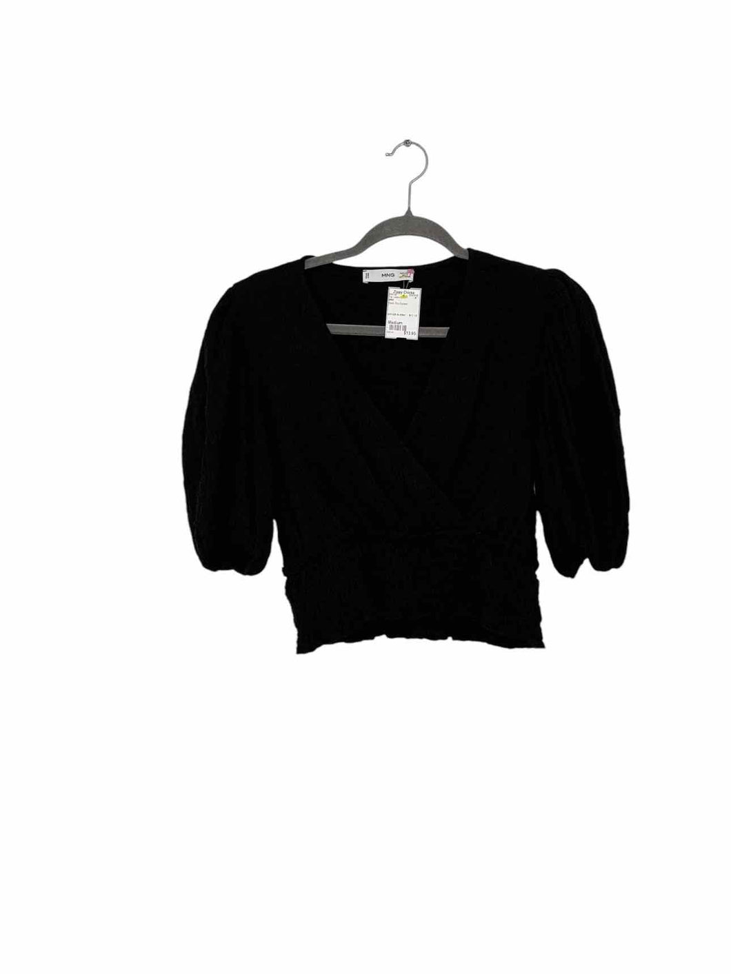 MNG Size Medium Black Pre-Owned Top- Ladies